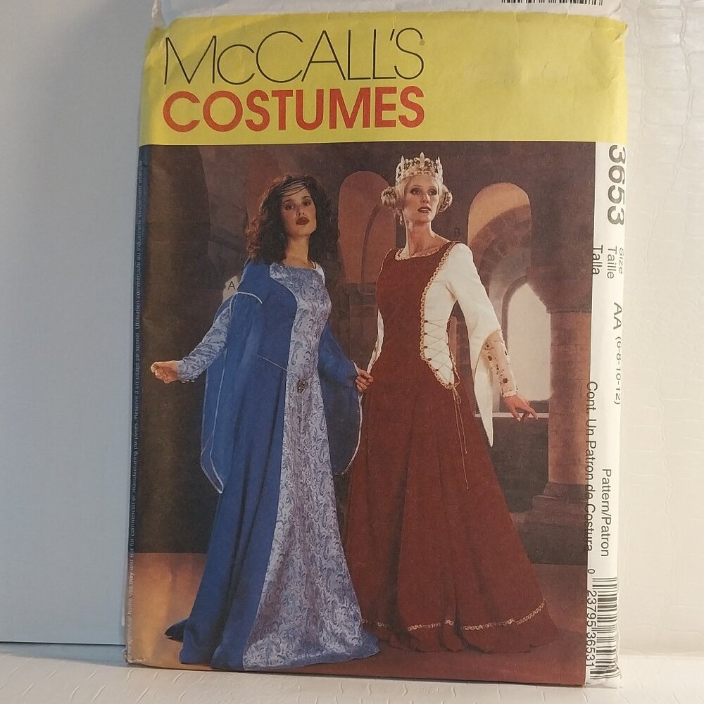 SEWING PATTERNS McCall's COSTUMES 3653 NEW Uncut